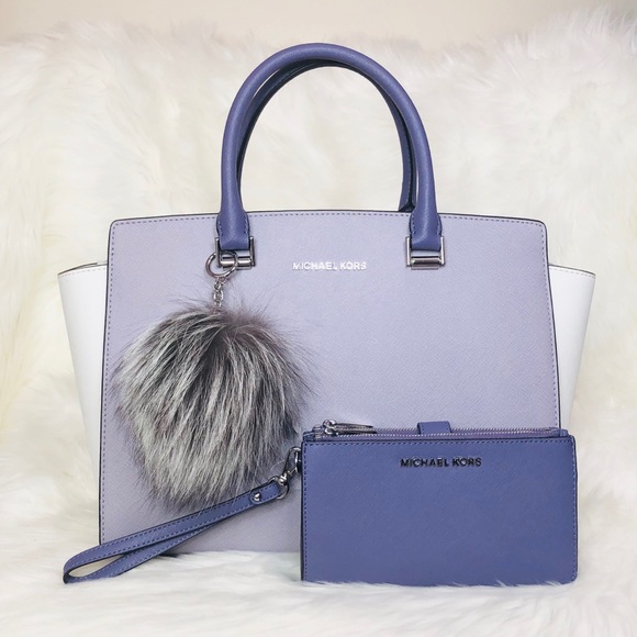 Michael Kors Handbags - 3PCS Michael Kors Selma Satchel Wallet Charms